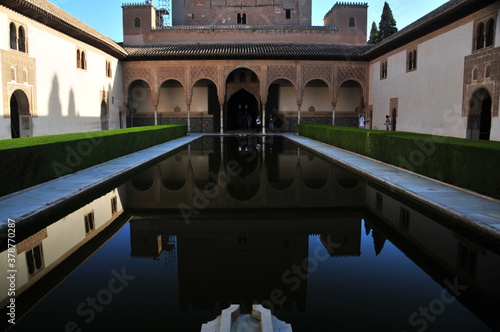 Morning at the Alhambra of Granada in the Covid-19-pandemic