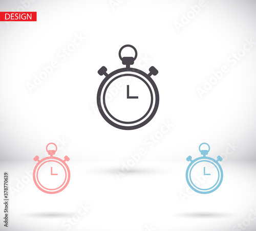 Clock vector icon. vector icon illustration of time. Website, user interface 24 hours sign vector icon in flat style. Twenty four hours open vector icon illustration on white isolated background.