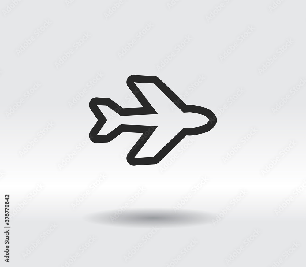 Airplane icon, vector illustration. Flat design style Airplane icon, vector illustration. Flat design style