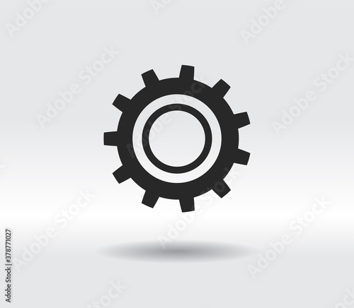 gear icon, vector illustration. Flat design