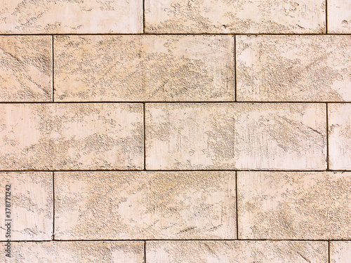 Abstract old stone wall with cracks and scratches. Landscape style. Great background or texture.