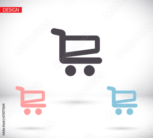 Shopping Cart vector Icon. Vector shopping cart vector Icon. Shopping cart illustration for web, mobile apps vector Icon. Shopping cart trolley vector Icon
