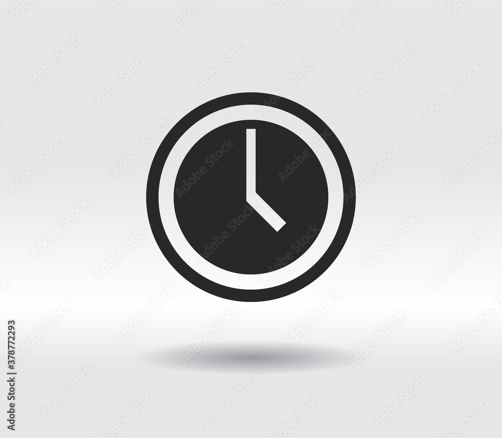 clock icon, vector illustration. Flat design style clock icon, vector illustration. Flat design style