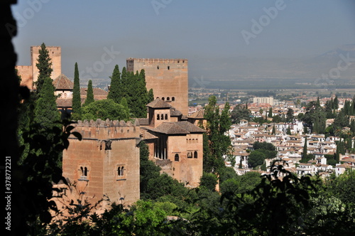 Morning at the Alhambra of Granada in the Covid-19-pandemic