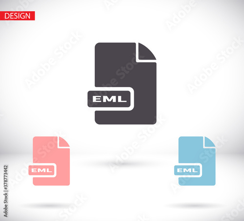EML file vector icon 10 eps icon. File for computer icon. vector icon file for phone