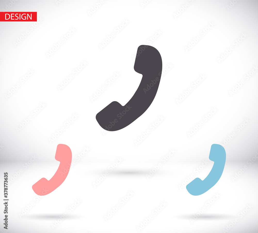 Phone vector icon in trendy flat style isolated on grey background. Handset vector icon with waves. Telephone symbol for your design, logo, UI. vector icon illustration Phone vector icon in trendy flat style isolated on grey background. Handset vector icon with waves. Telephone symbol for your design, logo, UI. vector icon illustration