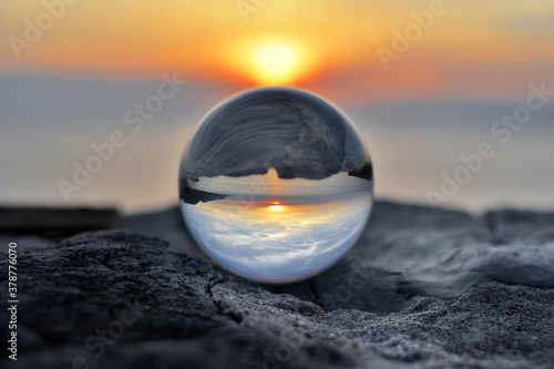 look at the panorama through the eye of the lensball