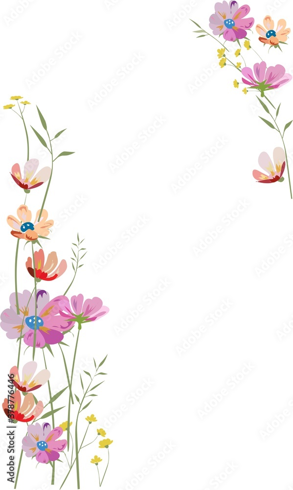 Floral Frame and border background template Floral Frame and border background template