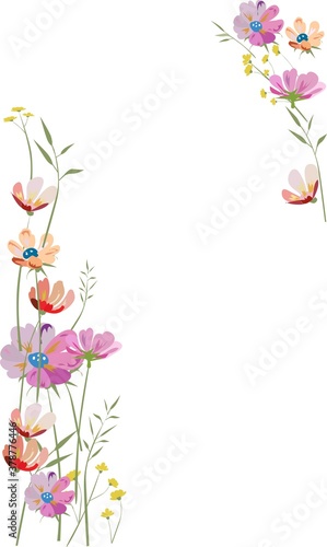 Floral Frame and border background template
