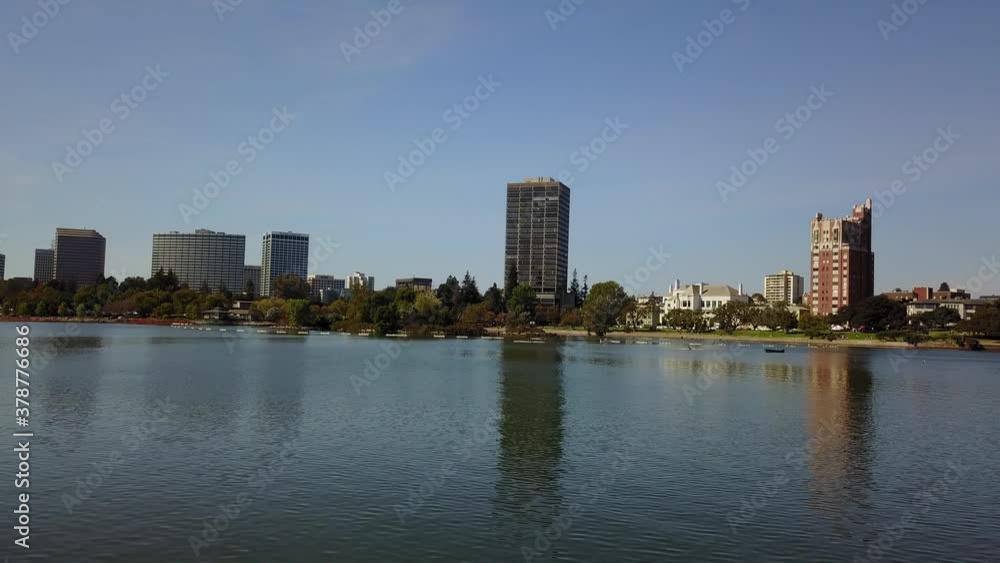 lake Merritt Oakland California flyover lake Merritt Oakland California flyover