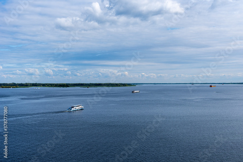 Gas tanker sails along the coast on a sunny day © Stanislav Ostranitsa