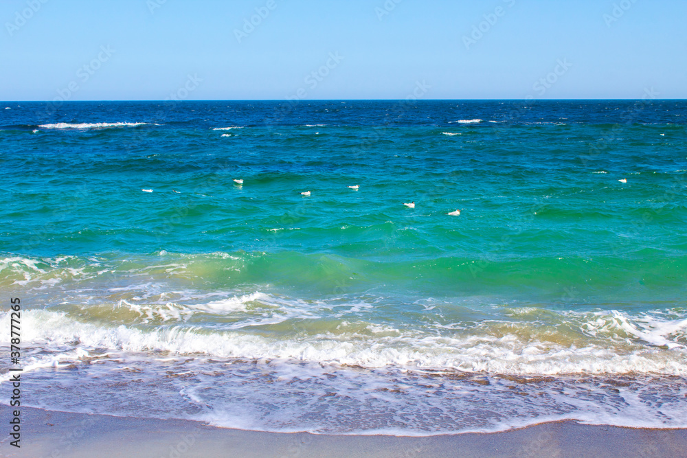 blue sea waves background texture