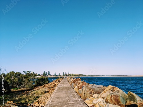 Breakwall at Harrington beach 