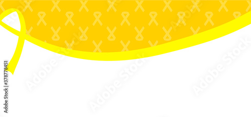 Hope awareness yellow or gold ribbon icon doodles World childhood cancer month, medical symbol in September. child, children symbol of suicide prevention, or endometriosis Sarcoma, bone cancer ribbons