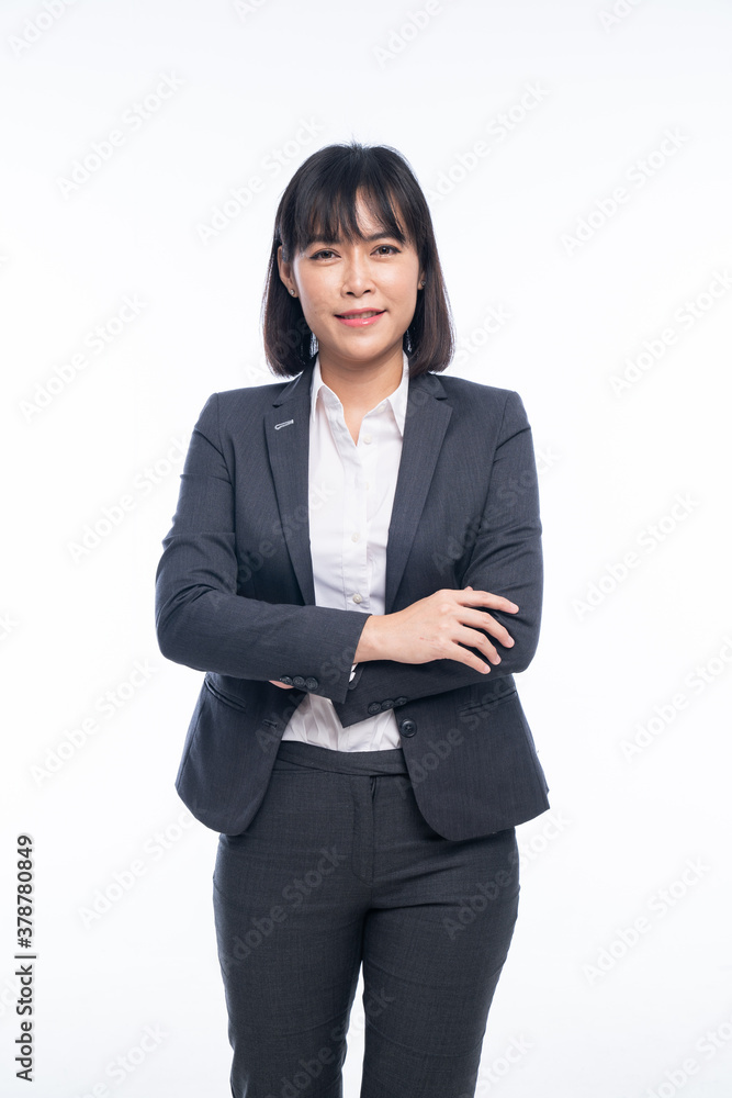 Portrait of businesswoman on white background Portrait of businesswoman on white background