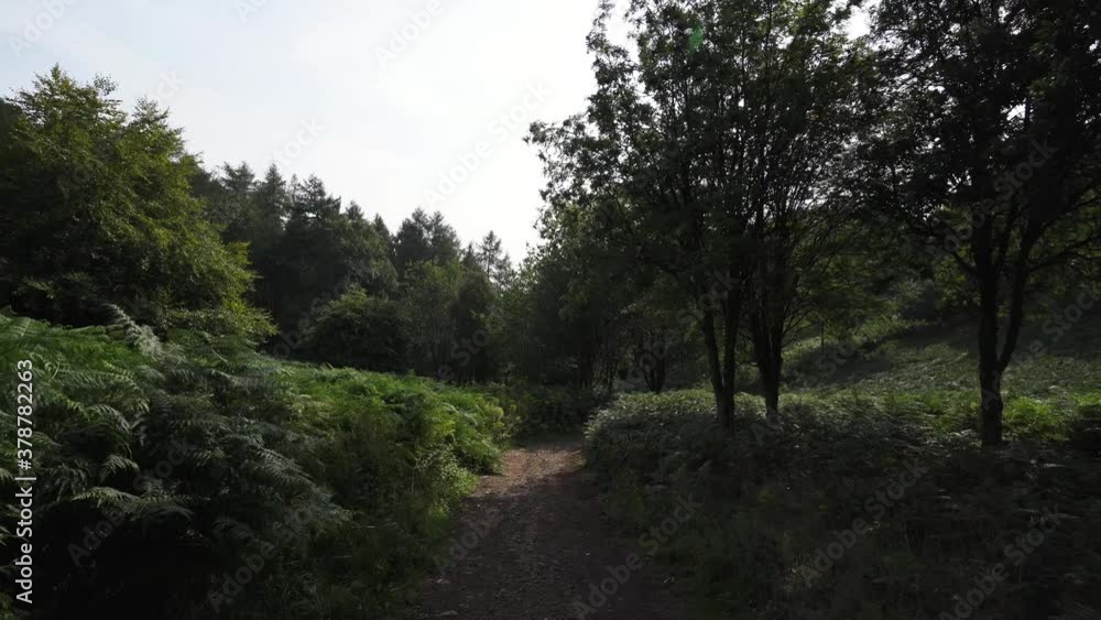 Walking a red dirt path through English countryside Walking a red dirt path through English countryside