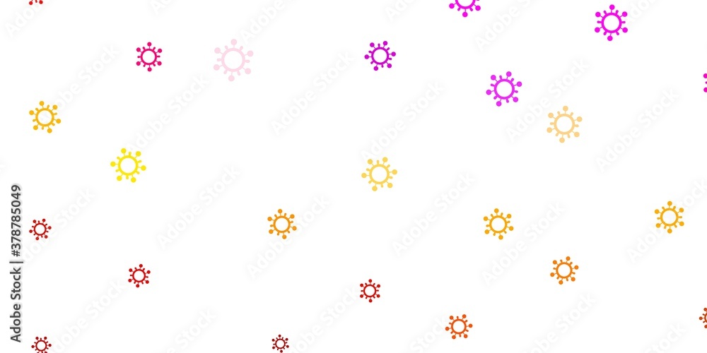 Light multicolor vector texture with disease symbols.