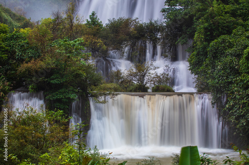 Thi-Lo-Su waterfall  Beautiful waterfall in Tak  province  ThaiLand.