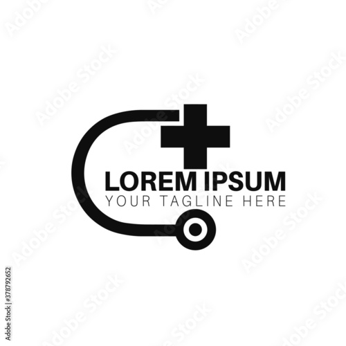 Doctor plus illustration vector logo design pharmacy and clinic and hospital symbols.