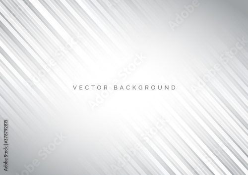 Abstract white and grey diagonal stripe line pattern background.