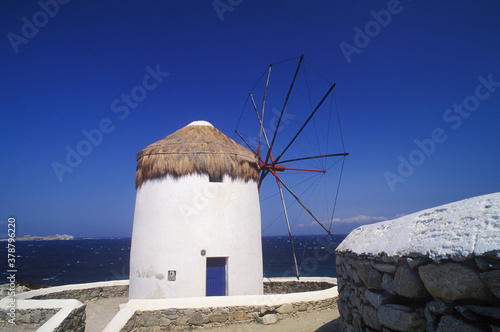 Traditional windmill at the coast 