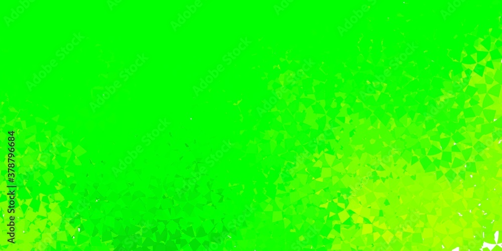 Fototapeta premium Light green, yellow vector texture with random triangles.