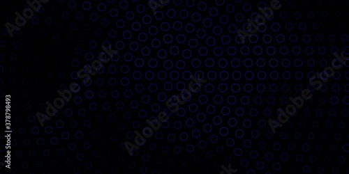Dark BLUE vector texture with disks. Abstract decorative design in gradient style with bubbles. Design for your commercials.