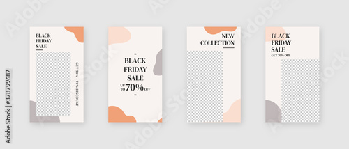 Social media template. Trendy editable social media stories template. Mockup isolated. Template design. Vector illustration.