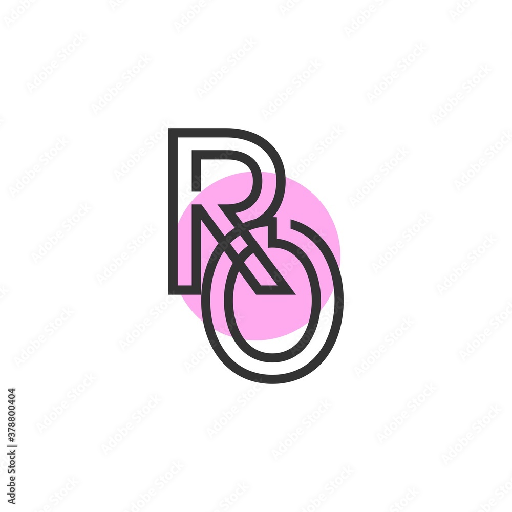 Outstanding professional elegant trendy awesome artistic purple color R O initial based Alphabet icon logo. Outstanding professional elegant trendy awesome artistic purple color R O initial based Alphabet icon logo.