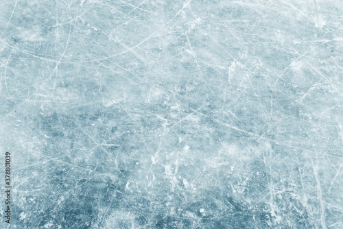 Natural texture of winter ice, blue ice as background photo