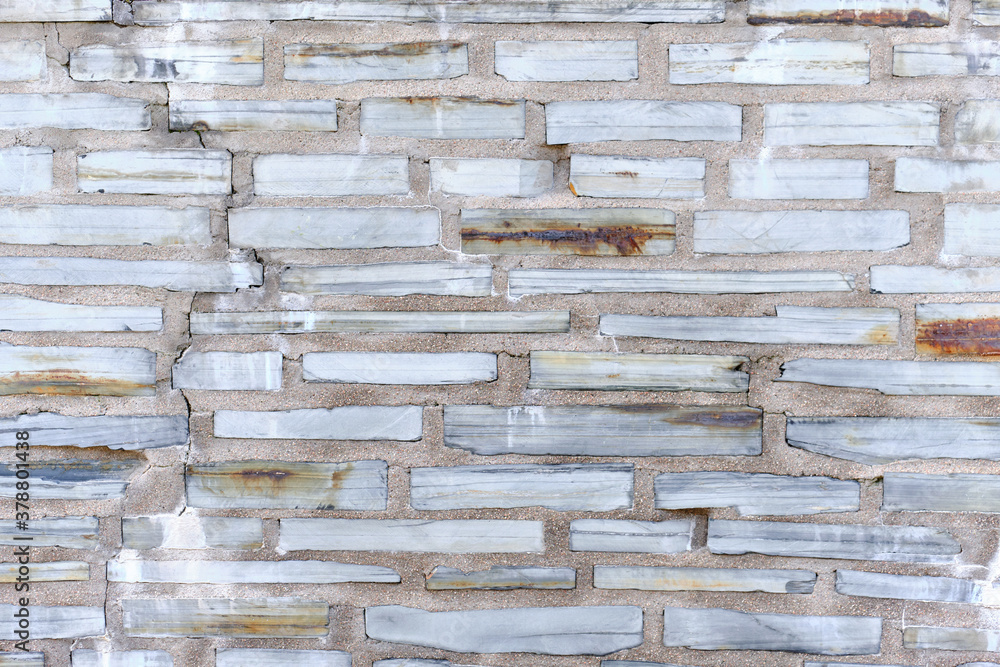 Decorated stone wall of the a building in Finland.