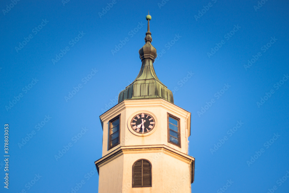 Clock Tower (Sahat Kula) at the Kalemegdan fortress, Belgrade, Serbia