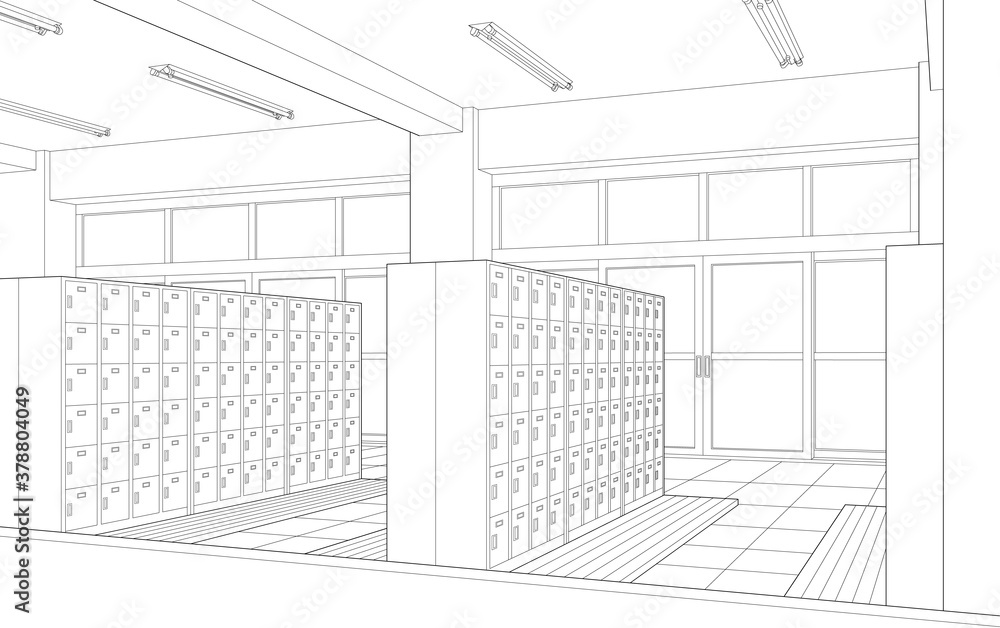 昇降口 学校 漫画風背景素材 昇降口 学校 漫画風背景素材