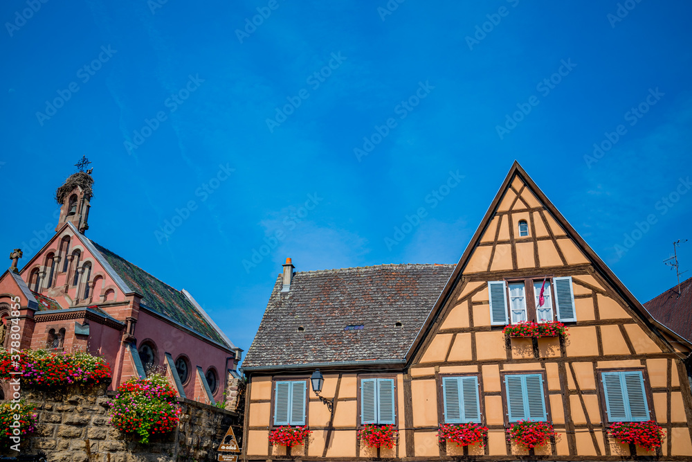 Obraz premium Place du Château de Saint-Léon à Eguisheim