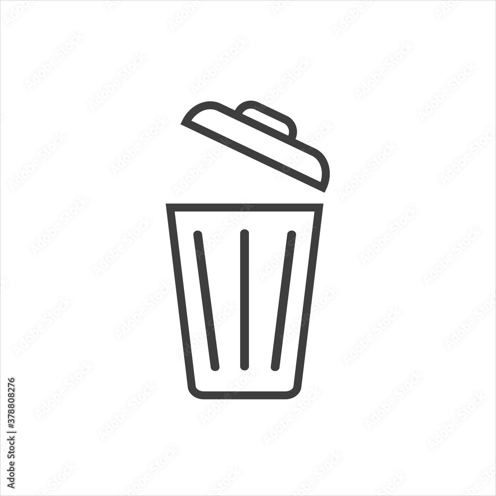 vector recycle bin icon on white background. EPS10 vector recycle bin icon on white background. EPS10