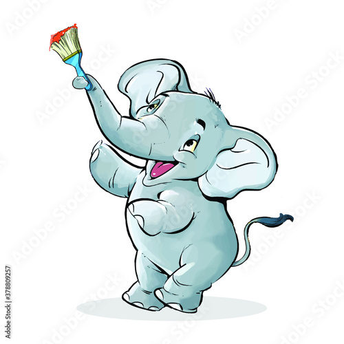 ute elephant painting vector