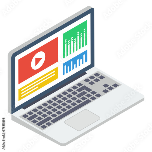 
Audio mastering software isometric icon style 
