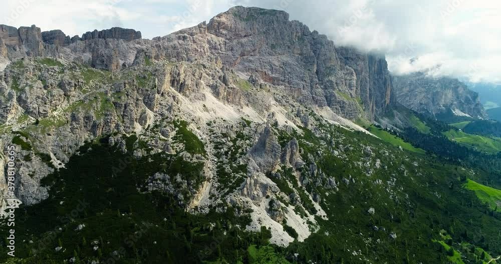 Rocky mountains in Italy. Beautiful landscape in a natural park - aerial view with a drone 4K Rocky mountains in Italy. Beautiful landscape in a natural park - aerial view with a drone 4K