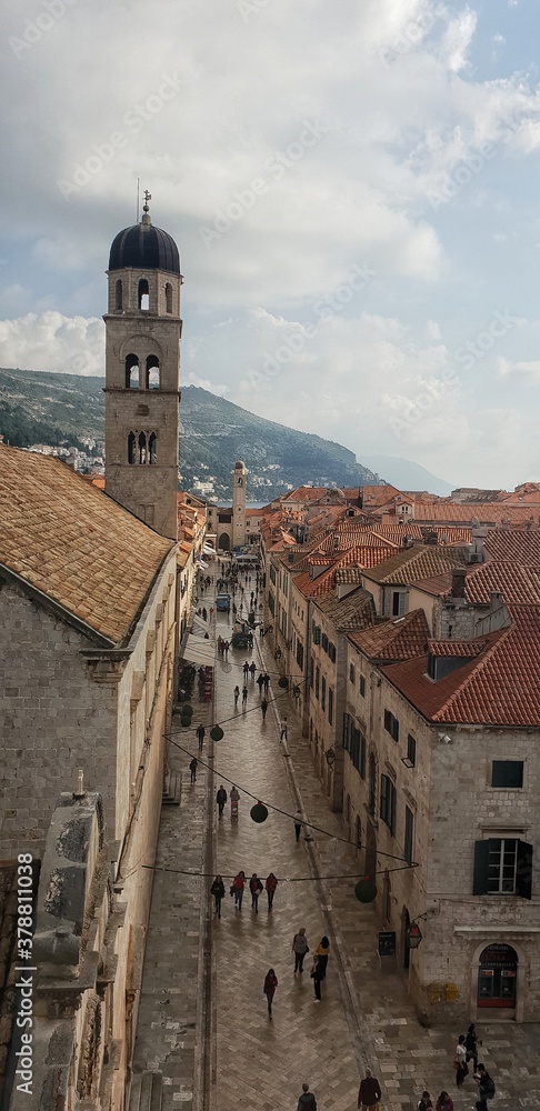 Del capítulo de juego de tronos.  el paseo de la vergüenza.  Dubrovnik. 