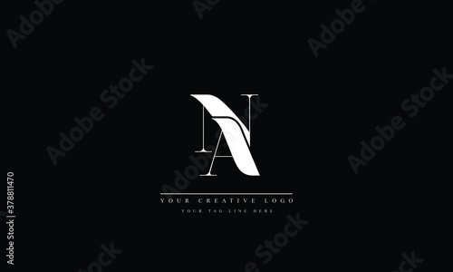 NA, AN, N, A Letter Logo Design with Creative Modern Trendy Typography	 photo