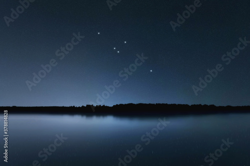 Obraz na plátne Scutum star constellation, Night sky, Cluster of stars, Deep space, Shield of So