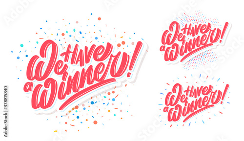 We have a Winner. Vector banners set.