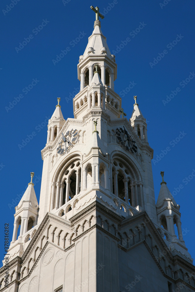 Low angle view of a cathedral, San Francisco, California, USA
