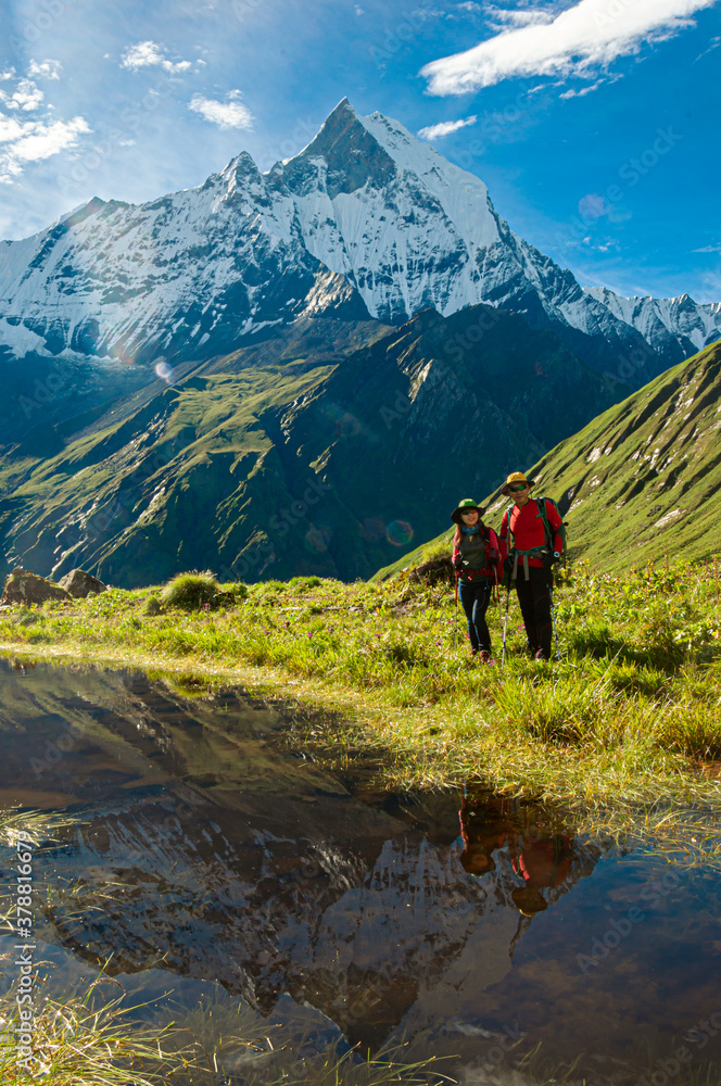 Obraz premium ANNAPURNA, ANNAPURNA BASE CAMP, TREKKING himalaya, nepal