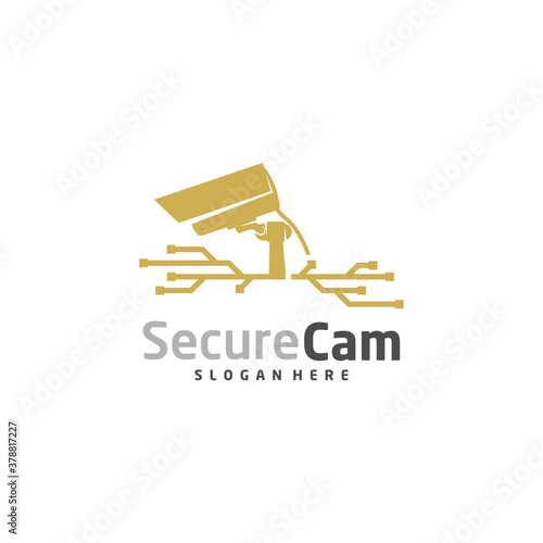 Tech CCTV Logo Design Vector Template, Concept Symbol, Icon