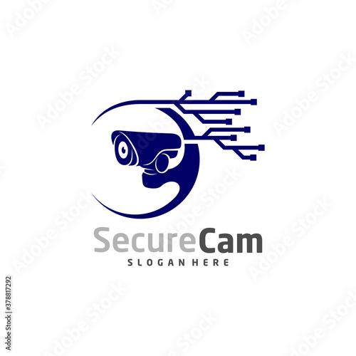 Tech CCTV Logo Design Vector Template, Concept Symbol, Icon