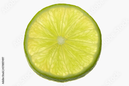 Close-up of a slice of lime