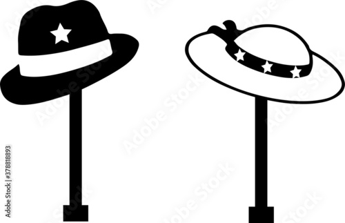 hat icon isolated on white background