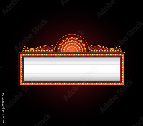 Copyspace vector theater sign banner