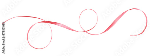 Fotografie, Obraz Curled pink ribbon